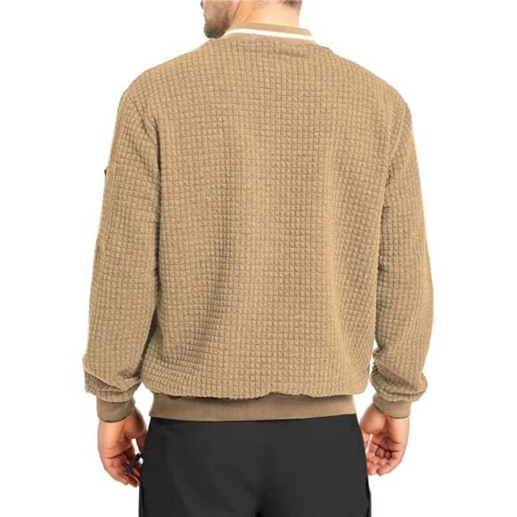 Mens Lightweight Jacket Casual Bomber Jacket Varsity Coat - Picture 4 of 7